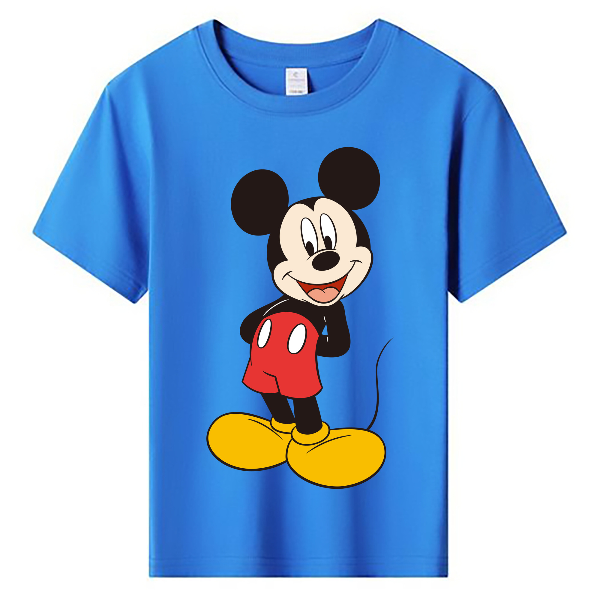 ミッキーマウス Mickey Mouse 綿100％キッズTシャツ（フロントプリント）